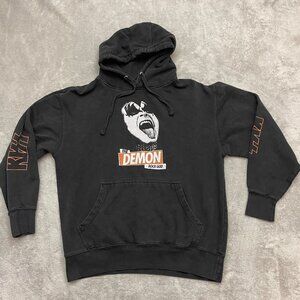 Kiss Gene Simmons The Demon Rock God Black Hoodie Size Medium